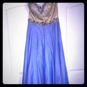 periwinkle Sherri Hill prom dress only worn once